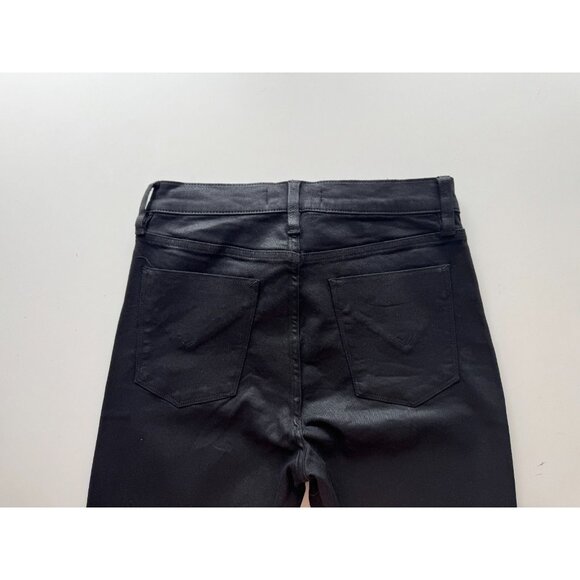 HUDSON Barbara Noir Coated Black Stretch High Rise Bootcut Jeans, Size 29 - Picture 10 of 16
